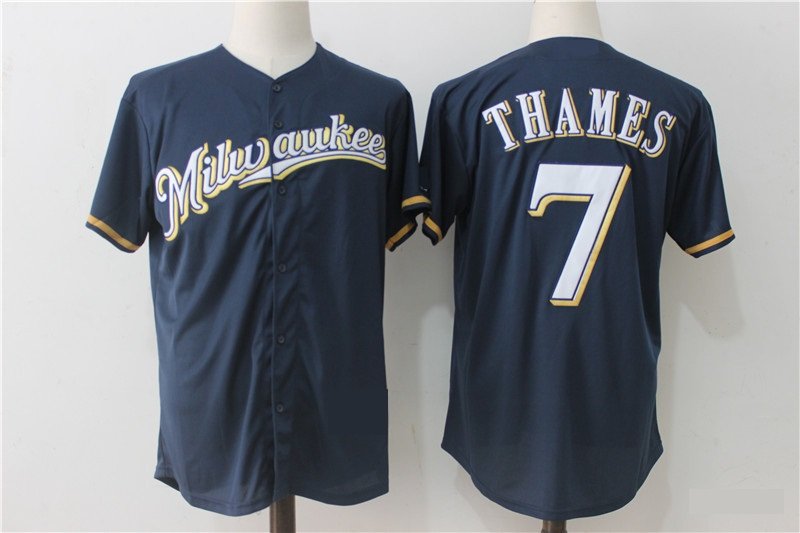 Milwaukee Brewers 7 Eric Thames Baseball Jerseys