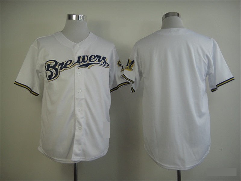 Milwaukee Brewers Blank Baseball Jerseys-3