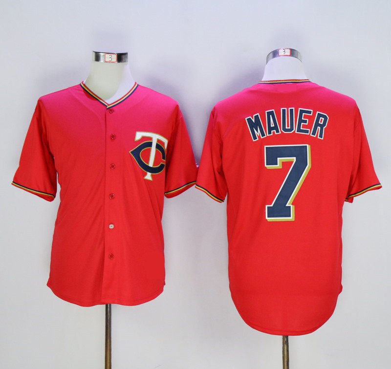 Minnesota Twins 7 Joe Mauer Baseball Jerseys-1