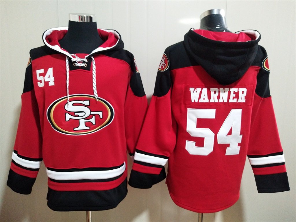 San Francisco 49ers 54 Fred Warner Hoodies