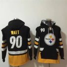 Pittsburgh Steelers 90 T. J. Watt Hoodies-1