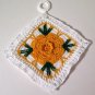Crochet Yellow Rose Pot Holder Leukemia & Lymphoma Society
