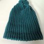 Crochet Ribbed Beanie Hat Teal Blood Cancer United