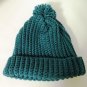 Crochet Ribbed Beanie Hat Teal Blood Cancer United