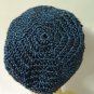Crochet Wave Stitch Hat Metallic Blood Cancer United