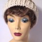 Crochet Tan Cream Ribbed Hat Blood Cancer United