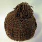 Crochet Youth Basket Weave Hat Blood Cancer United Brown Fleck 2