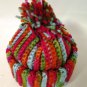 Crochet Youth Beanie Hat Red Orange Green Blue Blood Cancer United