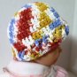 Crochet Infant Cotton Hat Rust Blue Blood Cancer United