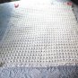 Crochet White Baby Blanket for Leukemia Lymphoma Society
