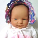 Crochet Baby Bonnet Variegated Blood Cancer United