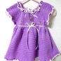 Crochet Infant Dress Wood Violet Blood Cancer United