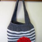 Crochet Brooklyn Charcoal Bloom Bag Purse Blood Cancer United
