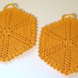 Crochet Marigold Trivet Set Blood Cancer United