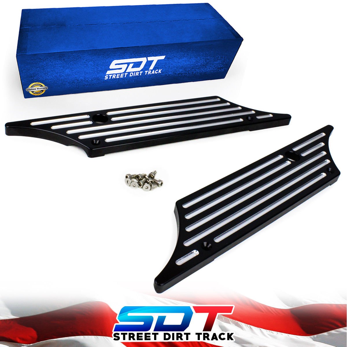 19932013 Harley Dresser FLH FLT Black Luggage Saddle Bag Latch Covers