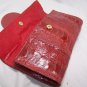R&Y Augousti Red Stingray Ostrich Leg Clutch Purse Bag (SALE FOR 1 WEEK)