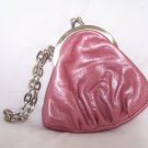 Hobo International Kisslock Wristlet Wallet Hard Frame Puse Clutch Rose/Pink