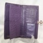 Vera Pelle Ostrich Pattern Checkbook Wallet Clutch Purse