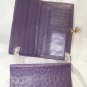 Vera Pelle Ostrich Pattern Checkbook Wallet Clutch Purse