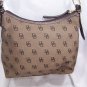 Dooney & Bourke Shoulder Bag Tote Monogram Brown Leather Canvas