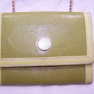 a9,475 Coach Wallet Clutch Monogram Green Leather