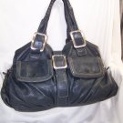a9,814 Cole Haan Bag Satchel Purse Tote Blue Leather