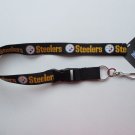 Pittsburgh Steelers black lanyard keychain - New