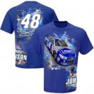 2015 Jimmie Johnson #48 Lowes Hot Wired Blue Cotton Tee Shirt Extra Large