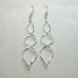 5CM Sterling Silver Double Twist Spiral Drop Earrings