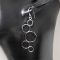 Modern 47 MM Sterling Silver Design Multi Circle Earrings