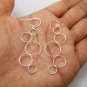 Modern 47 MM Sterling Silver Design Multi Circle Earrings