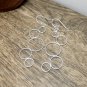 Modern 47 MM Sterling Silver Design Multi Circle Earrings