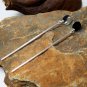 Simple Long Sterling Silver Square Bar Drop Earrings