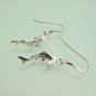 Swimming Hammerhead Shark Drop Earrings