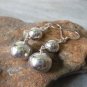 Cute Hollow Sterling Silver Double Ball Drop Earrings