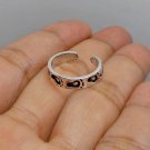 Footprint Textured Toe Ring 925 Sterling Silver, Handmade Adjustable Ring Footprint Textured Toe Ring 925 Sterling Silver, Handmade Adjustable Ring