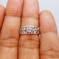 Cutout Flower Toe Ring 925 Sterling Silver Handmade Adjustable Ring Size US 5