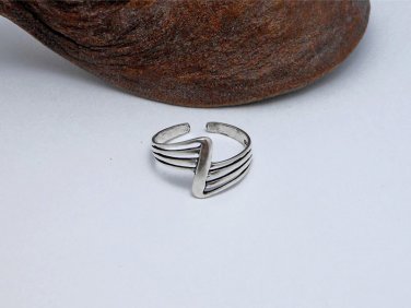 Sterling Silver Wire Letter Z Toe Ring