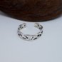 Adjustable DNA Double Helix Toe Ring 925 Sterling Silver, Handmade Greek Science Ring