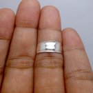 Sterling Silver Beaded Edge Wide Toe Ring