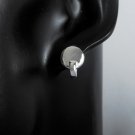 Minimalist Disc Earrings 12mm, Silver Huggie Hoop Earrings Minimalist Disc Earrings 12mm, Silver Huggie Hoop Earrings