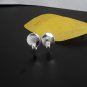 Minimalist Disc Earrings 12mm, Silver Huggie Hoop Earrings