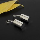 Cylinder Earrings Long 30mm, 925 Sterling Silver, Puffy Dangle Earrings, Handmade Earrings Cylinder Earrings Long 30mm, 925 Sterling Silver, Puffy Dangle Earrings, Handmade Earrings