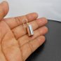 Cylinder Earrings Long 30mm, 925 Sterling Silver, Puffy Dangle Earrings, Handmade Earrings