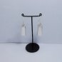 Cylinder Earrings Long 30mm, 925 Sterling Silver, Puffy Dangle Earrings, Handmade Earrings