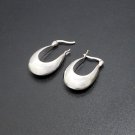 Sterling Silver Oval Earrings 28mm, Silver Hoop Earring Sterling Silver Oval Earrings 28mm, Silver Hoop Earring