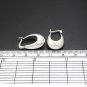 Sterling Silver Hoop Earrings, Silver Oval Earrings, Handmade Chubby Earrings, Small Size