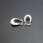 Sterling Silver Hoop Earrings, Silver Oval Earrings, Handmade Chubby Earrings, Small Size