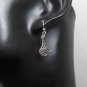 Giraffe Dangle Earrings 30mm, Cutout Silver Animal Earrings