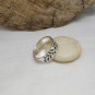 Leaf Textured Silver Ring, Solid Sterling Silver Band Ring
